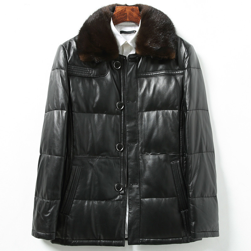 2020 New Genuine Leather Down Jacket Men Winter Sheepskin Coat Real Collar Warm Puffer Leather Jackets 6022 KJ2185, Black
2020 New Genuine Leather Down Jacket Men Winter Sheepskin Coat Real Collar Warm Puffer Leather Jackets 6022 KJ2185, Black
