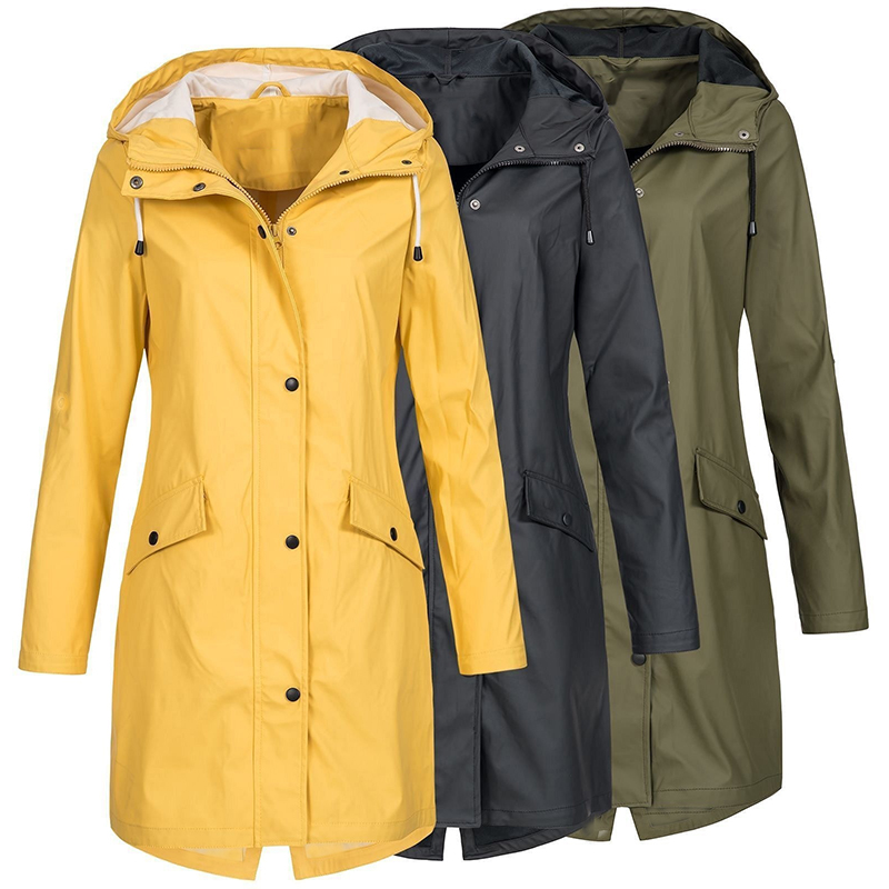Coat Women Fashion Long Sleeve Hooded Raincoat Windbreaker Hiking Ladies Casual Solid Color Outdoor Waterproof Trench, Yellow
Coat Women Fashion Long Sleeve Hooded Raincoat Windbreaker Hiking Ladies Casual Solid Color Outdoor Waterproof Trench, Yellow