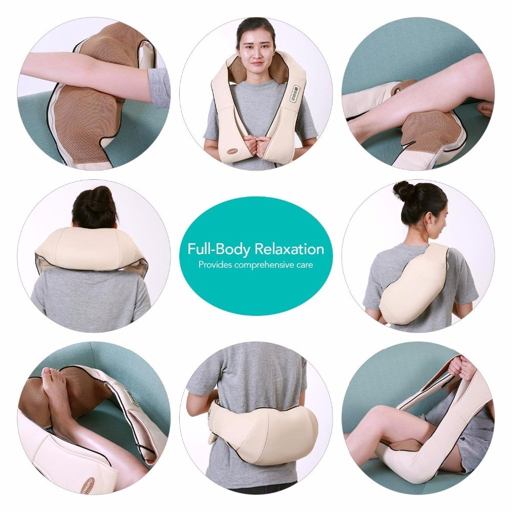 Neck Massager Electrical U Shape Neck Massager Shiatsu Shoulder Back Body Massagers for Back Neck Legs Feet Car Home Use Massage C18122801