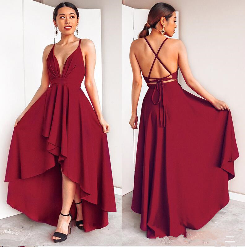 New Cocktail Dresses Sexy High Low Deep V-Neck Prom Dress Chiffon Criss-Cross Backless Banquet Ladies Homecoming Party Dress 127, Brown
New Cocktail Dresses Sexy High Low Deep V-Neck Prom Dress Chiffon Criss-Cross Backless Banquet Ladies Homecoming Party Dress 127, Brown