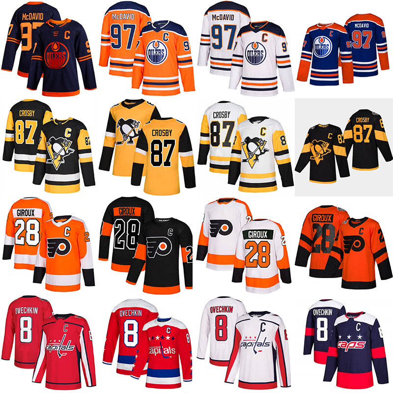 Sidney Crosby Pittsburgh Penguins Connor McDavid Edmonton Oilers Alex Ovechkin Washington Capitals Claude Giroux Philadelphia Flyers Jersey, Orange
Sidney Crosby Pittsburgh Penguins Connor McDavid Edmonton Oilers Alex Ovechkin Washington Capitals Claude Giroux Philadelphia Flyers Jersey, Orange