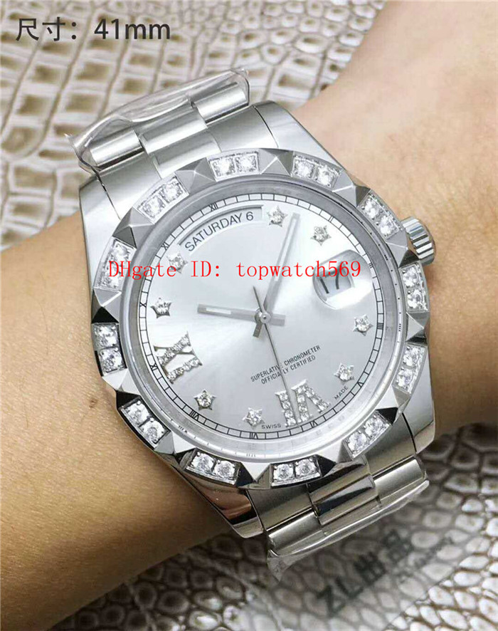 2019 Day Date Watch Wristwatch Casual Watch Swiss Automatic Mechanical 28800 vph Sapphire 18k platinum 904L Stainless Steel Diamond Bezel, Slivery;brown
2019 Day Date Watch Wristwatch Casual Watch Swiss Automatic Mechanical 28800 vph Sapphire 18k platinum 904L Stainless Steel Diamond Bezel, Slivery;brown