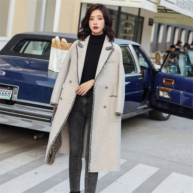 2019 New Women White Woolen Jacket Turn-Down Collar Turn Down Neck Pockets Coat Elegant Long Sleeve Long Outerwear
2019 New Women White Woolen Jacket Turn-Down Collar Turn Down Neck Pockets Coat Elegant Long Sleeve Long Outerwear