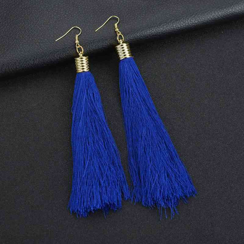 Ladies Long Tassel Earrings Girl Pendant Boho Style Earrings Gold Circle Bohemian Retro Vintage Assorted Variety Mix