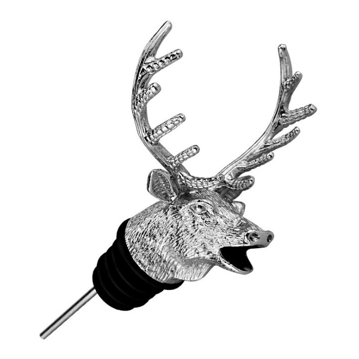 Elk Deer Head Wine Aerator Pourer made of Zinc Alloy Silicone Rubber Eco-Friendly Fantastic Beast Reuseable Spout Wine Server Tools