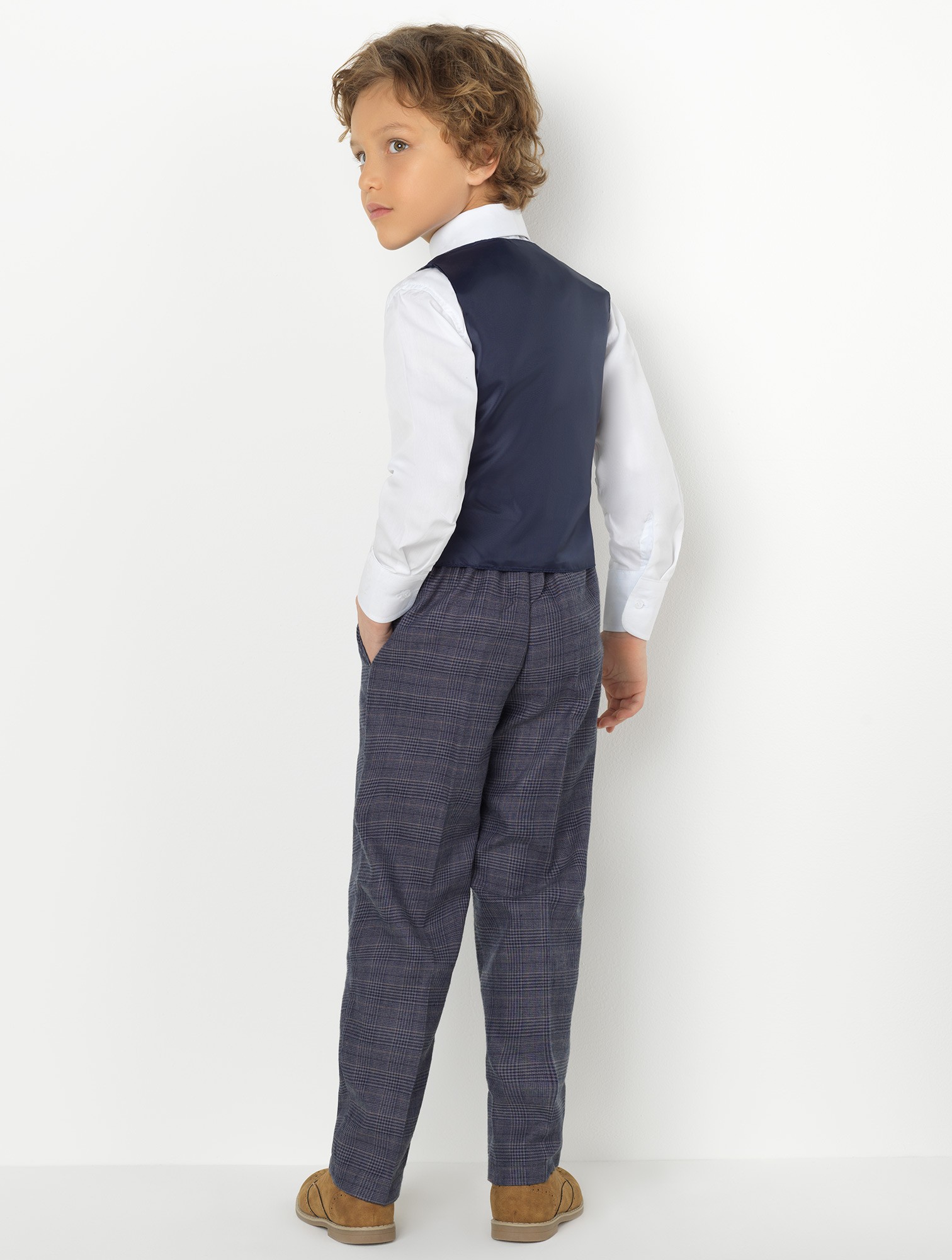 Spring Plaid Kids Wedding Tuxedos Handsome 2 Pieces Summer Boy's Pants Suits Flower Boys Formal Wear(Jacket+Pants)