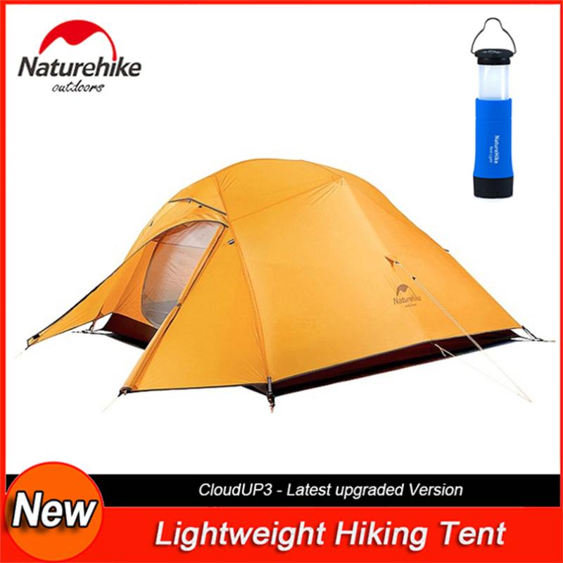 Naturehike Latest Upgraded Cloud Up 3 Ultralight Tent Free Standing 20D 210T Camping Tents For 3 Person With free Mat and Lamp
Naturehike Latest Upgraded Cloud Up 3 Ultralight Tent Free Standing 20D 210T Camping Tents For 3 Person With free Mat and Lamp