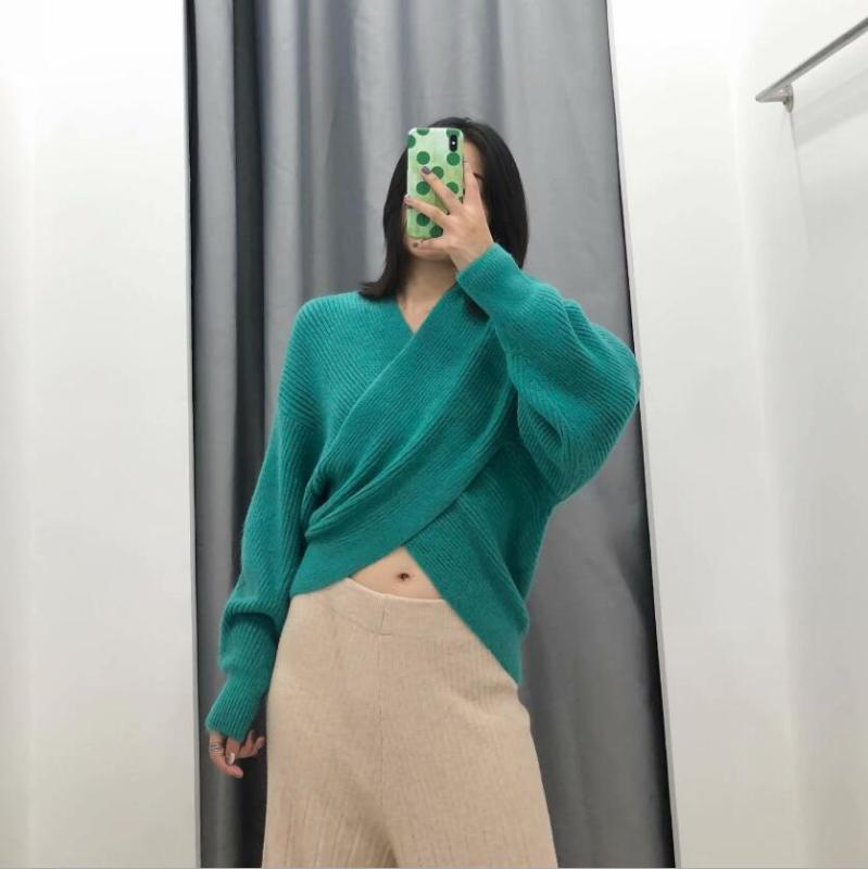 green wool Sweater Women Pull Femme Plunge Color Blocking Twist Sweater Winter Pullovers Warm Loose Oversized v neck
green wool Sweater Women Pull Femme Plunge Color Blocking Twist Sweater Winter Pullovers Warm Loose Oversized v neck
