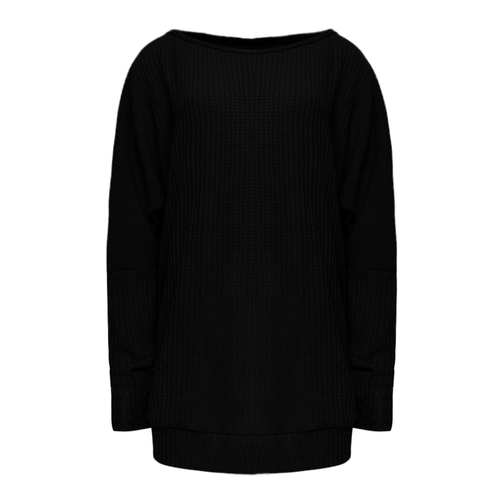 Fashion-Autumn Winter sweater fashion cold shoulder knitwear sweater casual loose Long Sleeve sueter mujer invierno 2019