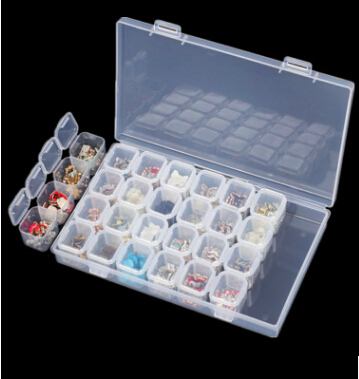 28 Slots Adjustable Plastic Storage Box Transparent Storage Box for jewelry Diamond Bead Earring Clear Organizer, As pc
28 Slots Adjustable Plastic Storage Box Transparent Storage Box for jewelry Diamond Bead Earring Clear Organizer, As pc