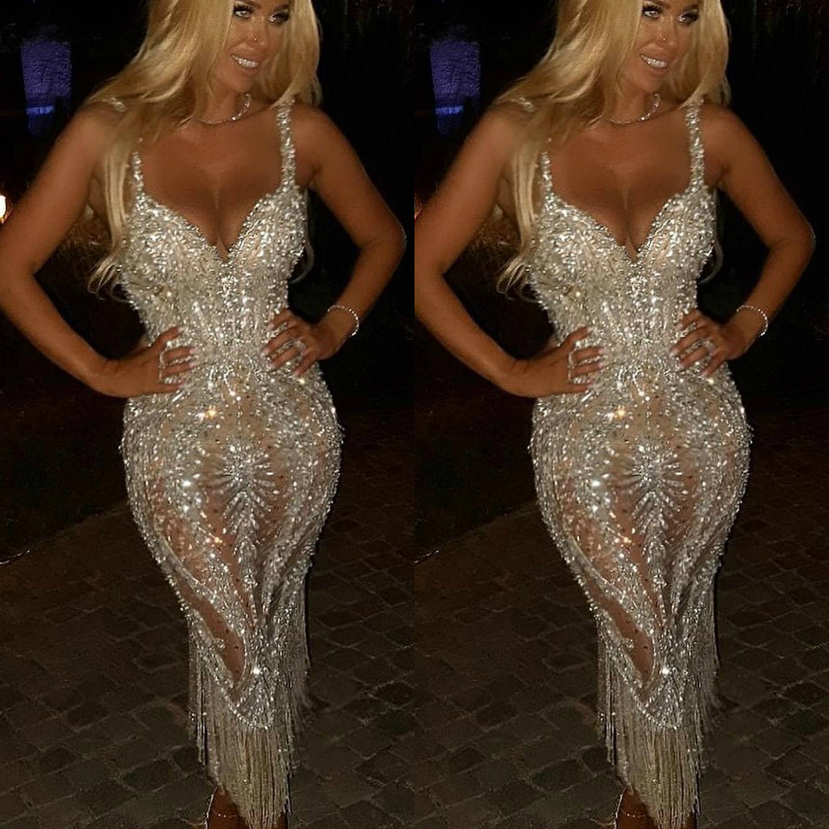 Sparkly 2020 Prom Dresses Sequined Tassel V Neck Ankle Length Evening Gowns Luxury Crystal Formal Wear, Light yellow
Sparkly 2020 Prom Dresses Sequined Tassel V Neck Ankle Length Evening Gowns Luxury Crystal Formal Wear, Light yellow