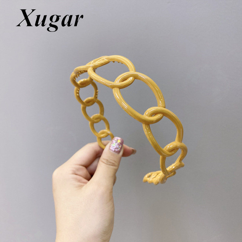 Xugar Candy Color Hollow Chain Headband For Women Plastic Wide Side Wave Hair Hoop Ladies Hair Accessories Female Headwear
Xugar Candy Color Hollow Chain Headband For Women Plastic Wide Side Wave Hair Hoop Ladies Hair Accessories Female Headwear