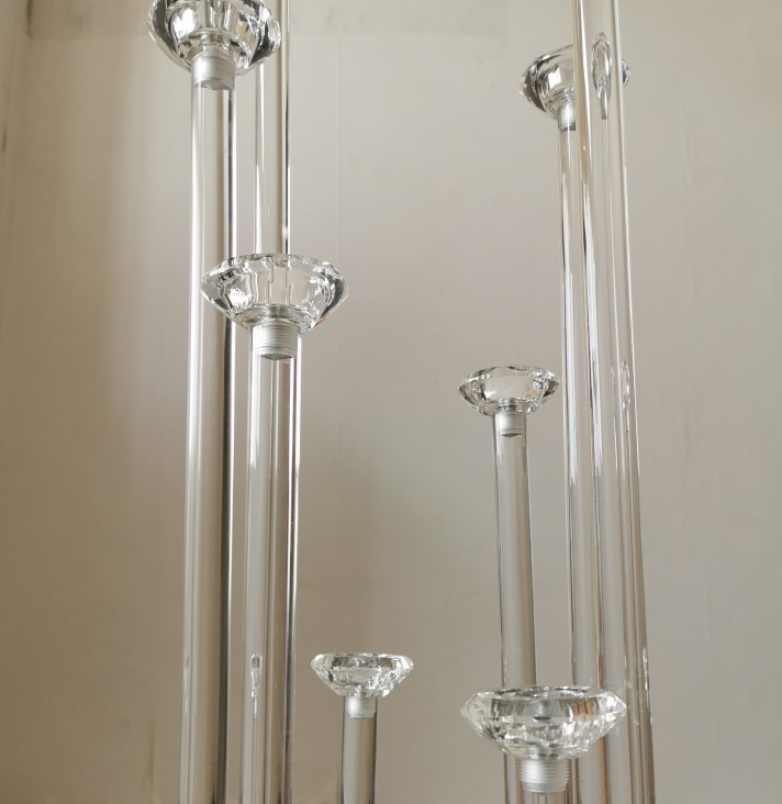 100% Acrylic Candle Holders Candelabrum 8-arms Candelabras Flower Rack Wedding Centerpieces Table Candlestick Christmas Party Home Decor XJ260305