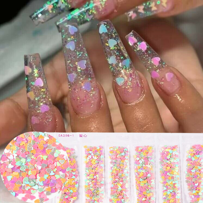 Candy color Nail Art decoration six grid manicure stars sequins love butterfly sequins skill decoration design
Candy color Nail Art decoration six grid manicure stars sequins love butterfly sequins skill decoration design