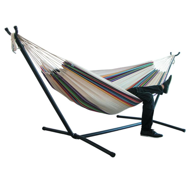 200*150cm Indoor/Outdoor Camping Hammock with Stand Hanging Chair Durable Comfort Thick Canvas Stripe Hammocks Hanging Chairs
200*150cm Indoor/Outdoor Camping Hammock with Stand Hanging Chair Durable Comfort Thick Canvas Stripe Hammocks Hanging Chairs