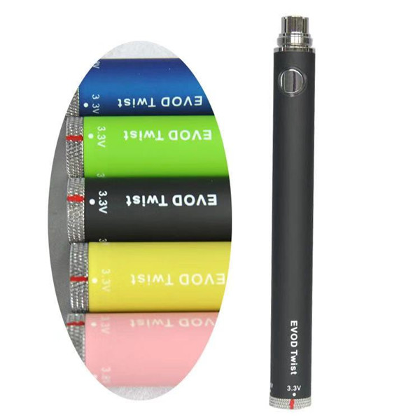 EVOD Twist Battery Wholesale Variable Voltage 3.3V-4.8V 650mah 900mah 1100mah 1300mAh Compatible with all series eGo E cigarette vaporizer
EVOD Twist Battery Wholesale Variable Voltage 3.3V-4.8V 650mah 900mah 1100mah 1300mAh Compatible with all series eGo E cigarette vaporizer