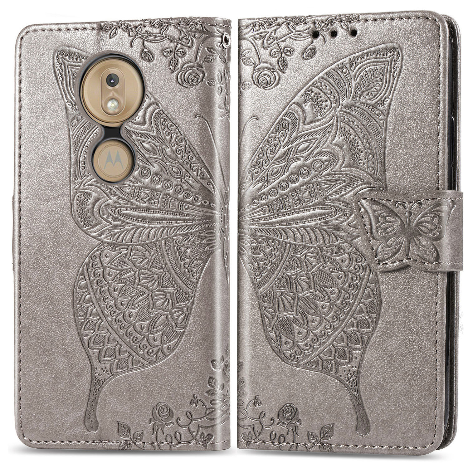 For Moto G7 Power EUR Case with Wallet Card Slots Punched Convex Flower Butterfly Hand Strap(G7 Power EUR Version), Black
For Moto G7 Power EUR Case with Wallet Card Slots Punched Convex Flower Butterfly Hand Strap(G7 Power EUR Version), Black