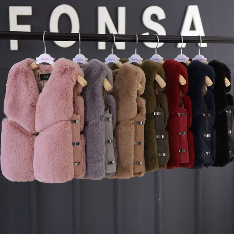 Kids warm waistcoat Children's Winter Fur Vest Jacket Coat for Baby Girls Warm Thicken Clothes Kids Fox Fur Outwear, Brown
Kids warm waistcoat Children's Winter Fur Vest Jacket Coat for Baby Girls Warm Thicken Clothes Kids Fox Fur Outwear, Brown
