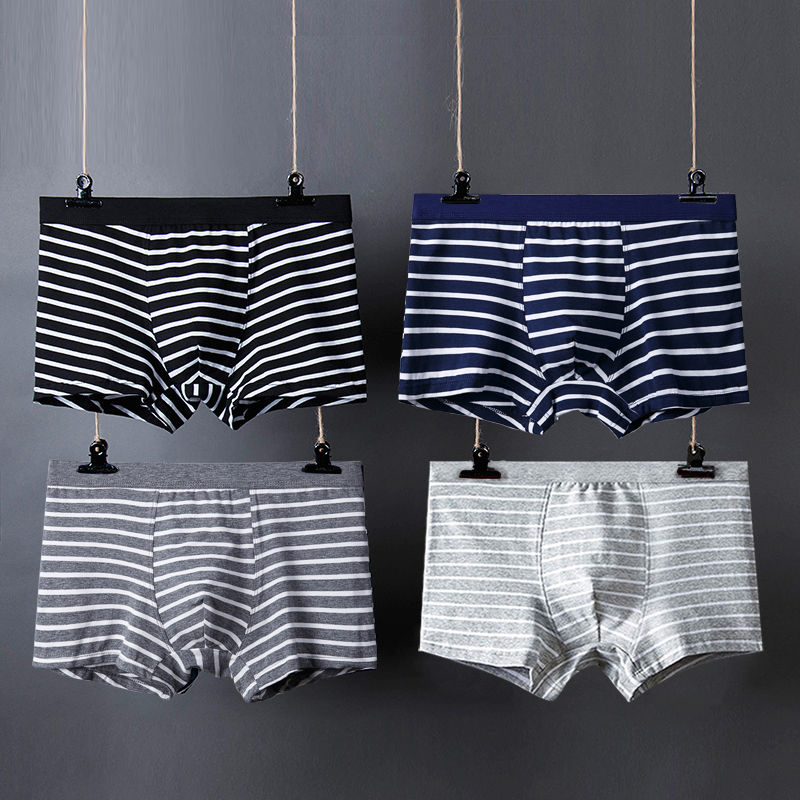 2PCS Cotton Men's Underwear Striped Cotton Fabric Man Underpants Youth Middle Waist Four-corner Underwear Breathable Panties, Gray cotton fabric
2PCS Cotton Men's Underwear Striped Cotton Fabric Man Underpants Youth Middle Waist Four-corner Underwear Breathable Panties, Gray cotton fabric