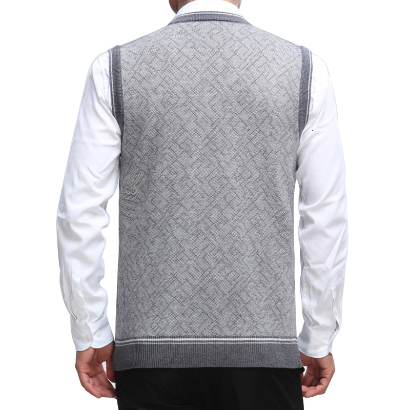EICHOS Mens Sweater Vest Wool Pullover Sleeveless Homm Casual Knit Waistcoats Men Business V Neck Vest Male Knitted CashmereMX190926