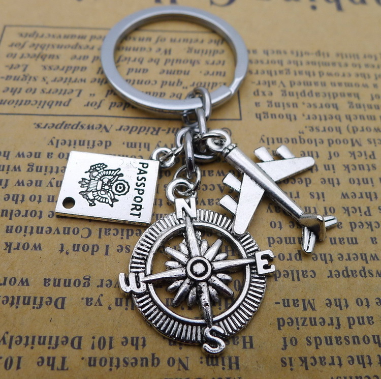 Alloy Aircraft Passport Compass Key Pendant Buckle Ancient Silver Ornaments Parts
Alloy Aircraft Passport Compass Key Pendant Buckle Ancient Silver Ornaments Parts