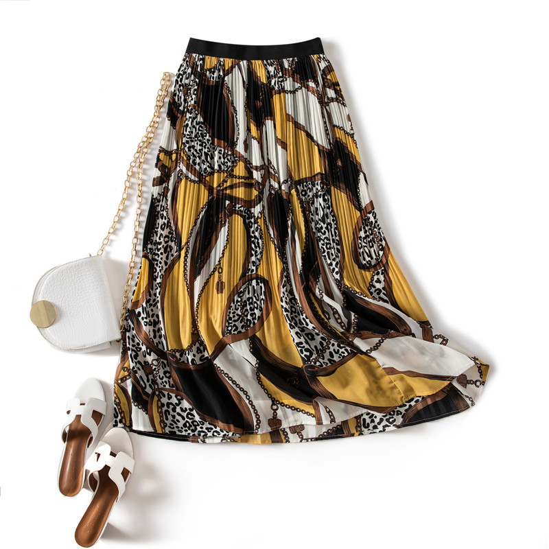 Pleated Long Ladies Skirt New Slim Chiffon Midi Printed Midi Skirt Women For Spring Summer Autumn High Waist Skirts Womens, Black
Pleated Long Ladies Skirt New Slim Chiffon Midi Printed Midi Skirt Women For Spring Summer Autumn High Waist Skirts Womens, Black