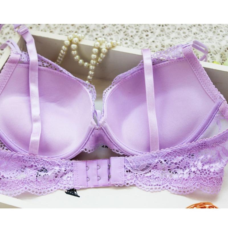 Satin Lace Embroidery Bra Sets Women Sexy Solid Bra Lace Cute Sexy Underwear With Panties 2 Pcs/Set Corset Underpants Women