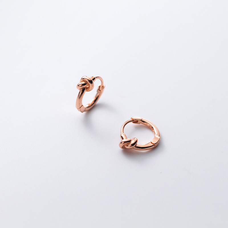 925 Sterling Silver Korean Fashion Knotted Personality Small Hoop Earrings Jewelry for Women Girls Daughter Gift
925 Sterling Silver Korean Fashion Knotted Personality Small Hoop Earrings Jewelry for Women Girls Daughter Gift