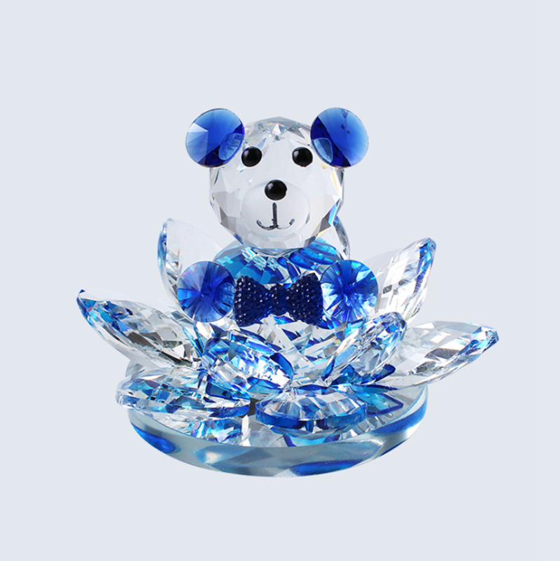 Crystal Lotus Bear Figurines Glass Miniatures Crystal Bears Fengshui Crafts for Gift Home Decoration
Crystal Lotus Bear Figurines Glass Miniatures Crystal Bears Fengshui Crafts for Gift Home Decoration