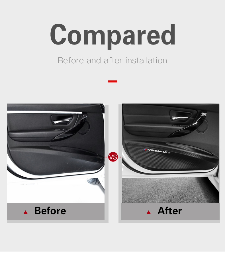 2025 new For Stickers E90 F30 F10 F07 F20 F25 F26 F15 F16 E84 F48 X1 X3 X5 Car AntiKick Pad Carbon Fiber Leather PVC Door Protection F348668