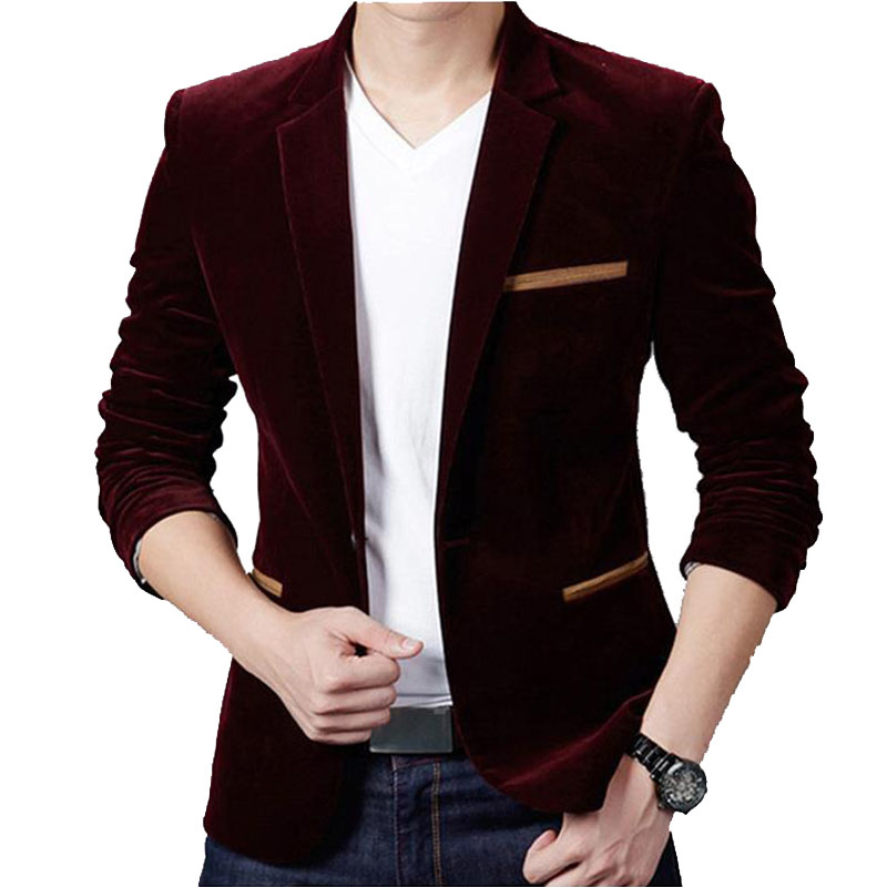Mens Corduroy Blazers Autumn Spring Fashion Male Slim Fat Casual Suit Jacket Men Blazer Masculino Clothing Vetement Homme CJ191210