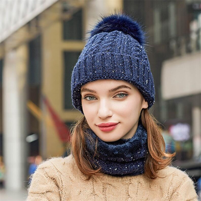 Winter Fashion Women Hat Scarf Set Girls Knitted Beanies Hat And Ring Scarf Lady Female Warm Plush Pom Pom Cap Scarves
Winter Fashion Women Hat Scarf Set Girls Knitted Beanies Hat And Ring Scarf Lady Female Warm Plush Pom Pom Cap Scarves