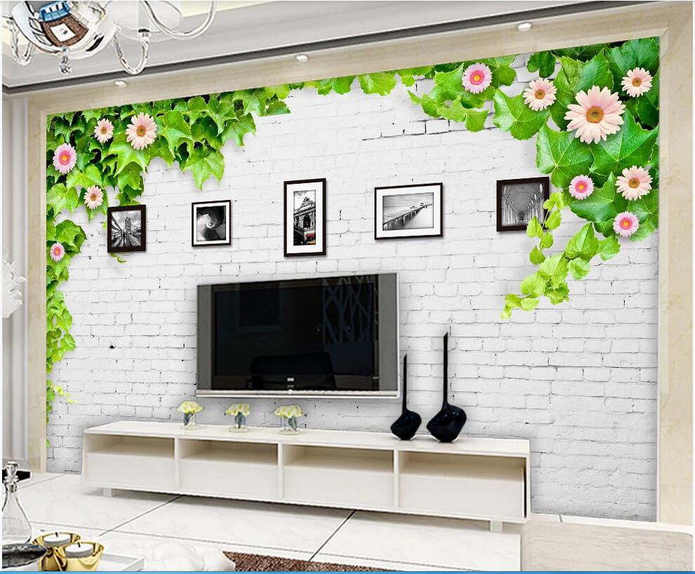 WDBH 3d wallpaper custom photo Modern minimalist white brick wall flower vine frame TV background wall home decor wallpaper for walls, Non-woven wallpaper
WDBH 3d wallpaper custom photo Modern minimalist white brick wall flower vine frame TV background wall home decor wallpaper for walls, Non-woven wallpaper