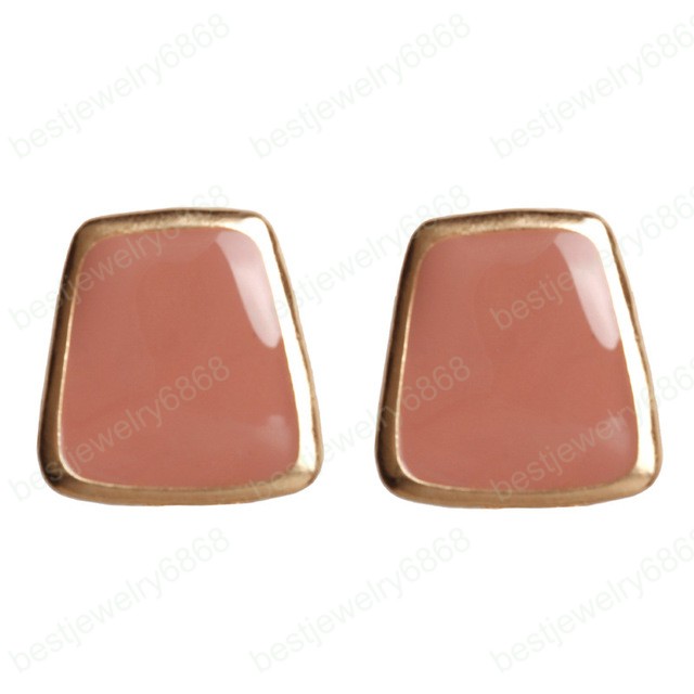 5Colors Black/White Enamel Korean Stud Earrings For Women 2020 New Fashion Jewlery Simple Female Earring