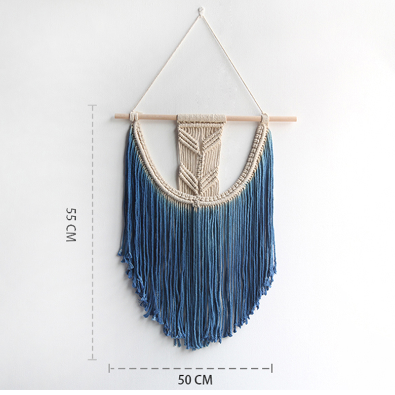 Macrame Large Wall Hanging - Macrame Wedding Hanging Backdrop - Ombre Wall Mural Dipdyed Yarn Tapestry Home Decoration