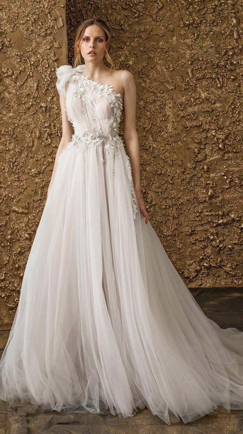 limor rosen behemian wedding dresses one shoulder lace 3d floral appliques beads bowknot plus size bridal gowns robe de marie