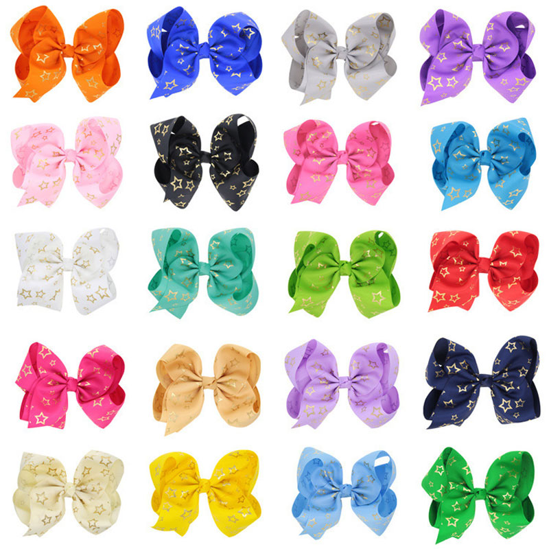 Hot Baby Hair clips Bows Barrettes Kids Star Print Large Bowknot for Girls Grosgrain Ribbon Hair Accessories Hairpins, Mixed
Hot Baby Hair clips Bows Barrettes Kids Star Print Large Bowknot for Girls Grosgrain Ribbon Hair Accessories Hairpins, Mixed