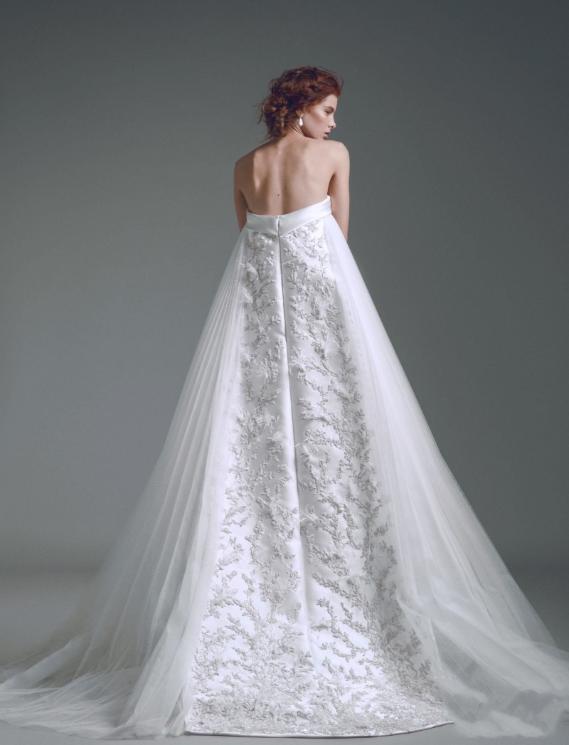 Elegant Zuhair Murad Evening Dresses Long Strapless Formal Prom Dress Lace Appliqued Backless special occasion Quinceanera Gowns