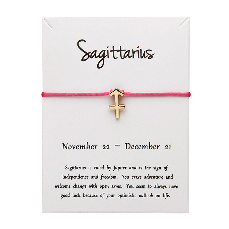 White Card Rose Red Color Fashion Jewelry 12 Constellations Zodiac Woven Bracelet Bangles For Women
White Card Rose Red Color Fashion Jewelry 12 Constellations Zodiac Woven Bracelet Bangles For Women