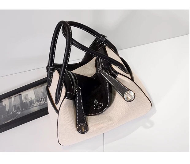 Fashion Bags 26CM 30cm Genuine leather bags Two-tone Fashion Women Handbag 2019 Shoulder bags women Lady Factory wholesale