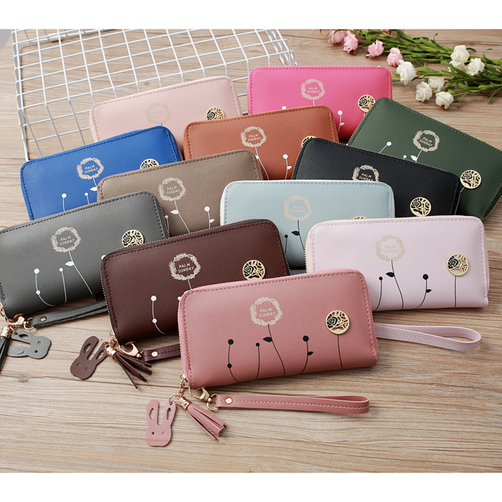 Women Dandelion Tassel PU Leather Wristlets Long Clutch Wallet Coin Purse Card Holder Interior Zipper Pocket Organizer Wallets Girls Handbag, 12 colors for choice
Women Dandelion Tassel PU Leather Wristlets Long Clutch Wallet Coin Purse Card Holder Interior Zipper Pocket Organizer Wallets Girls Handbag, 12 colors for choice