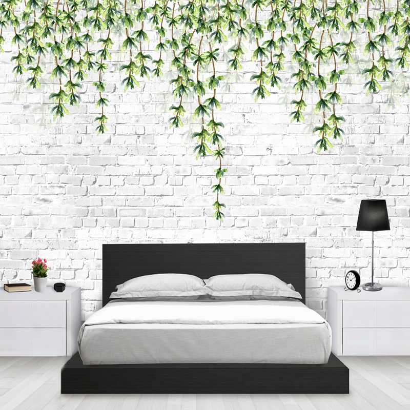 Drop Shipping Nordic Modern Simple Green Leaves White Brick Wall Paper Mural Papel De Parede 3D Background Photo Wallpaper, As pic
Drop Shipping Nordic Modern Simple Green Leaves White Brick Wall Paper Mural Papel De Parede 3D Background Photo Wallpaper, As pic