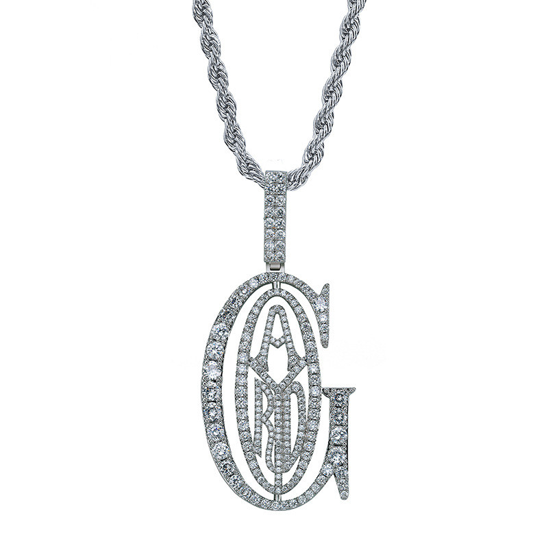 Hip Hop Iced Out Rapper Diamond Letter Tyga G ICE OUT Pendant Micro Pave CZ Design With Big Bail For Men Jewelry Gift, Silver
Hip Hop Iced Out Rapper Diamond Letter Tyga G ICE OUT Pendant Micro Pave CZ Design With Big Bail For Men Jewelry Gift, Silver