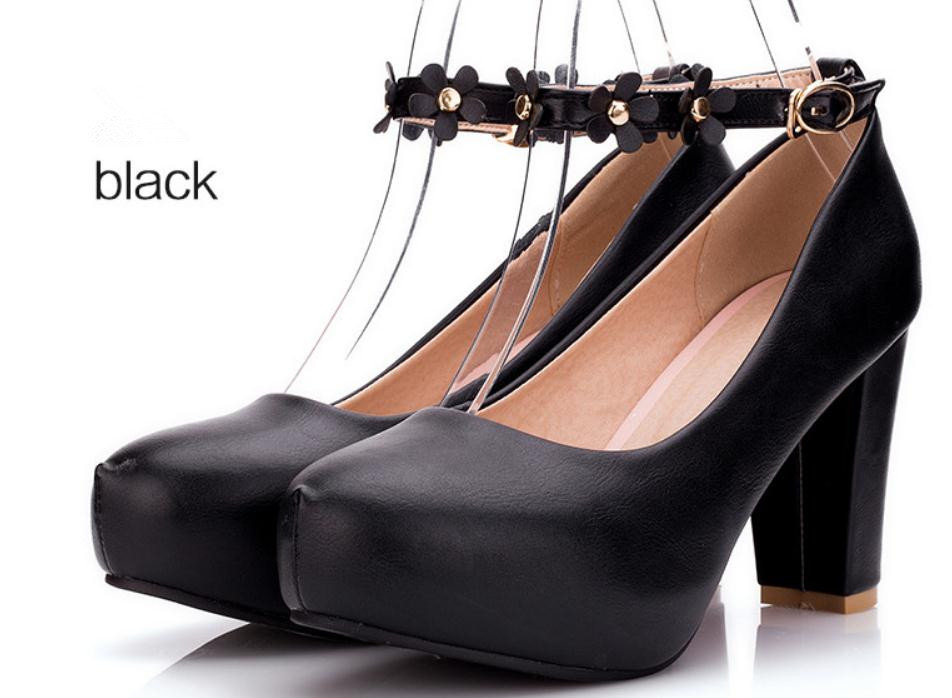 2019 Flower Women's shoes in Spring and Autumn with New style High heel Coarse heel round head @178, Black
2019 Flower Women's shoes in Spring and Autumn with New style High heel Coarse heel round head @178, Black