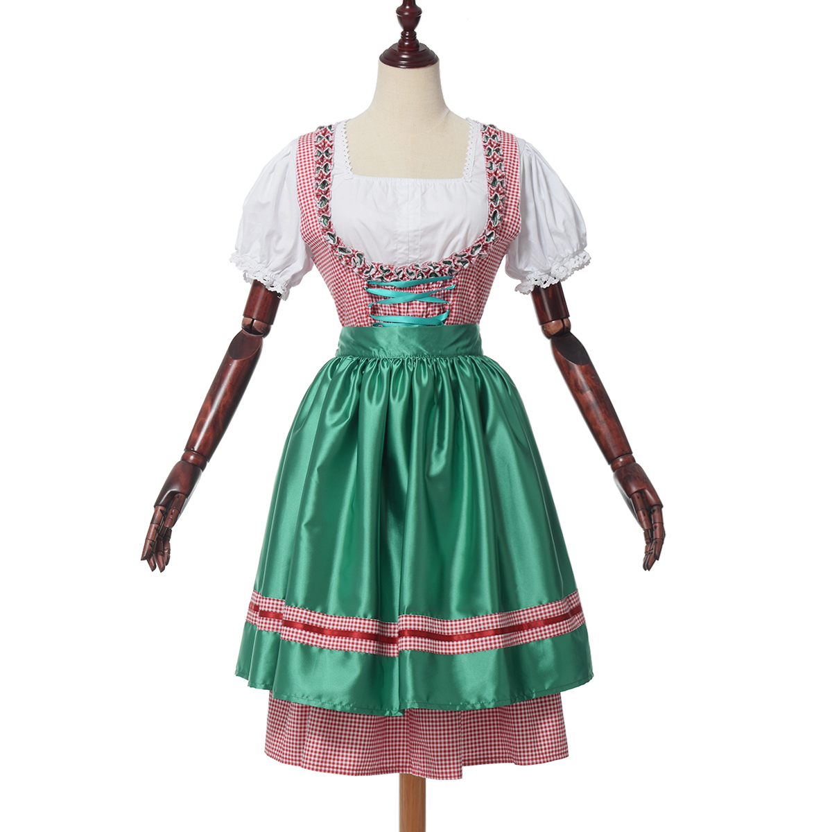 High Quality Plaid Maid Cosplay Dirndl Dress German Bavarian Oktoberfest Beer Wench servant Costume Carnival Halloween Women, Pink
High Quality Plaid Maid Cosplay Dirndl Dress German Bavarian Oktoberfest Beer Wench servant Costume Carnival Halloween Women, Pink