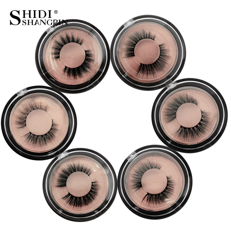 3D Mink Lashes High Quality Mink False Eyelashes Natural Long Lasting Lashes Custom Packaging Label 3D Mink Eyelashes Round Box Packaging