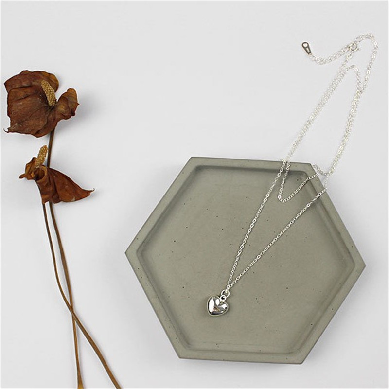 Fine Jewelry Heart Pendant Necklace Authentic 925 Sterling Silver Necklace&Pendants Long Chain Love Necklaces For Women