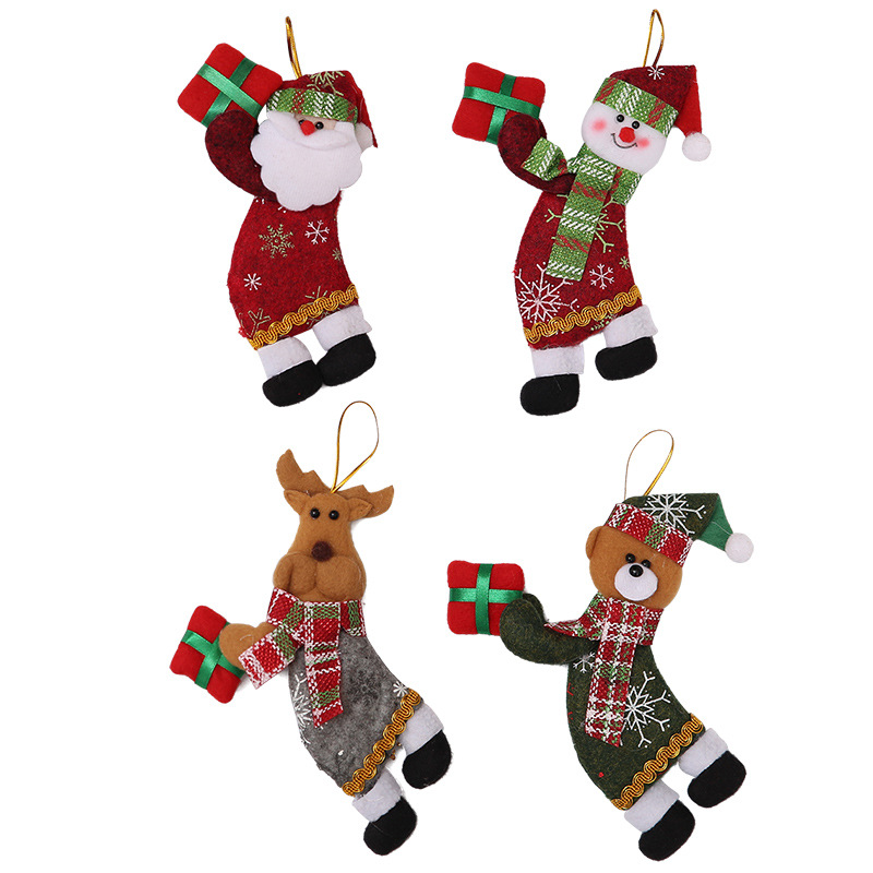 Christmas ornaments cute little dolls gift box dolls Christmas ornaments small gifts tree pendants 
Christmas ornaments cute little dolls gift box dolls Christmas ornaments small gifts tree pendants