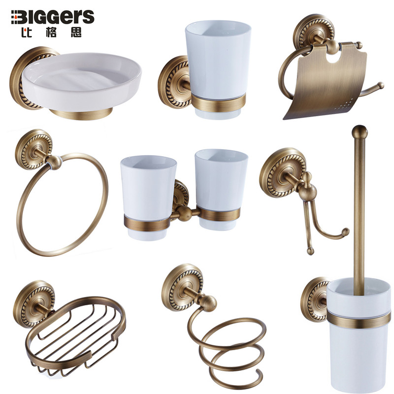 Free shipping,European antique bronze copper bathroom accessories set towel ring paper holder soap dish robe hook
Free shipping,European antique bronze copper bathroom accessories set towel ring paper holder soap dish robe hook