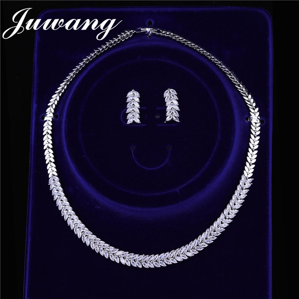JUWANG Bridal Jewelry Sets For Brides Cubic Zirconia Crystal Simplicity Earrings And Necklace Jewelry Sets Gift
JUWANG Bridal Jewelry Sets For Brides Cubic Zirconia Crystal Simplicity Earrings And Necklace Jewelry Sets Gift